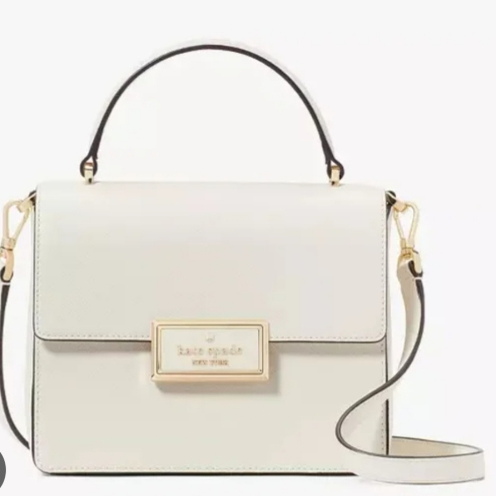 Kate Spade Cream Reegan Saffiano Leather Top handle tote, 6pc Set NWT - Picture 8 of 15